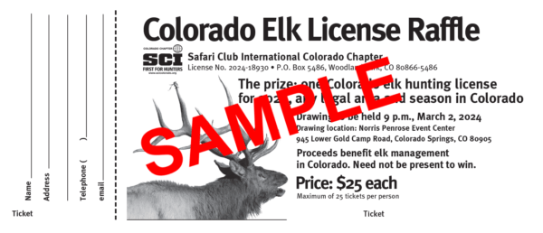 2025 Statewide Elk Tag Raffle