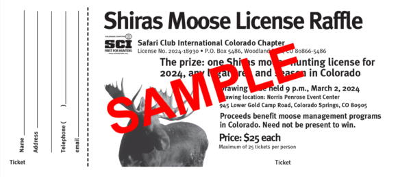 2025 Statewide Moose Tag Raffle