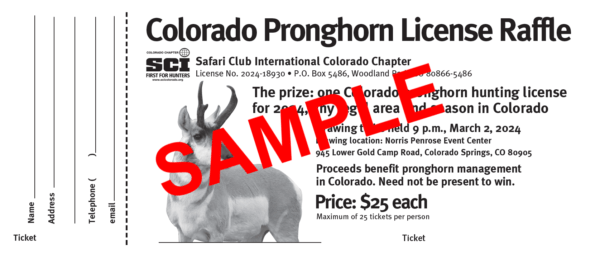 2025 Statewide Antelope Tag Raffle